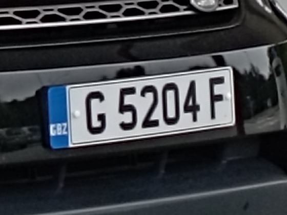 gibraltar license plate