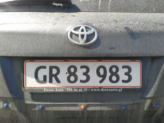 greenland license plate