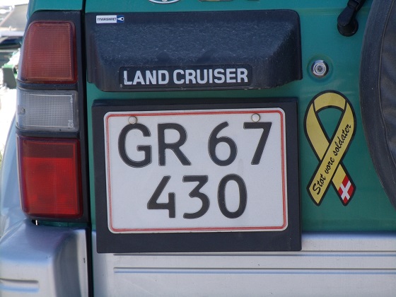 greenland license plate