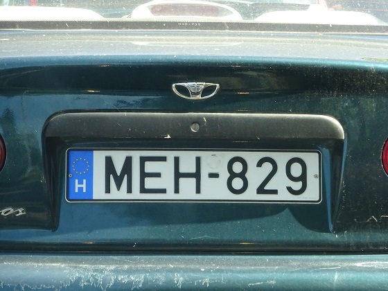 hungary license plate