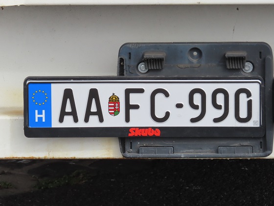 hungary license plate