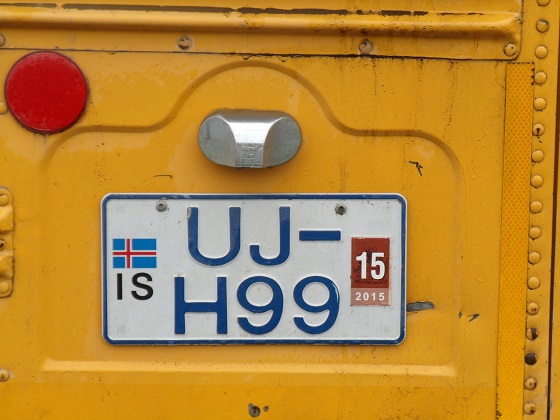 iceland license plate