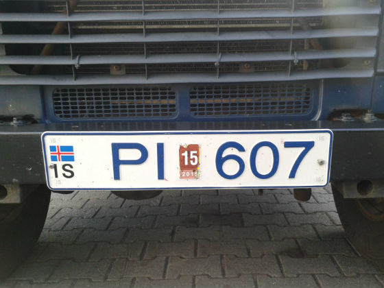 iceland license plate