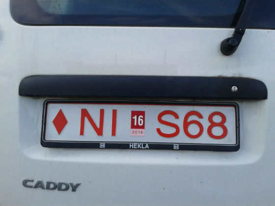 iceland license plate