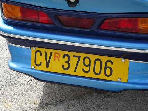 italy license plate