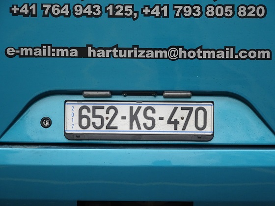 kosovo license plate