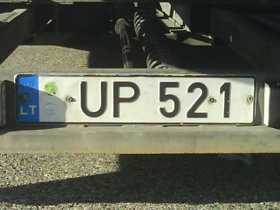 lithuania licence plate