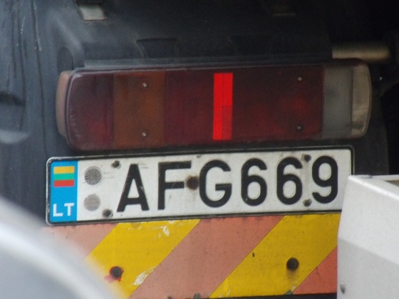 lithuania license plate