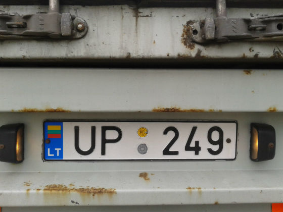 lithuania license plate