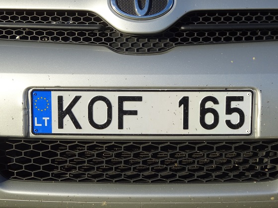 lithuania license plate