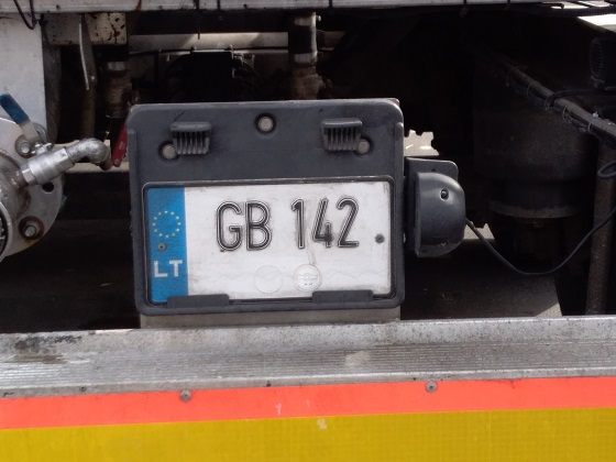 lithuania license plate