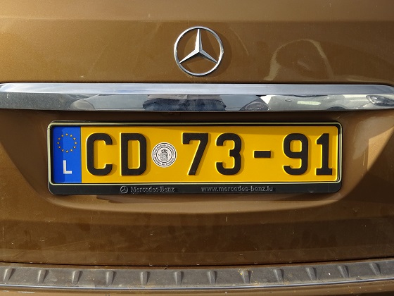 luxembourg license plate