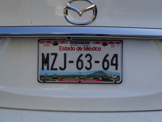 mexico estado de mexico license plate