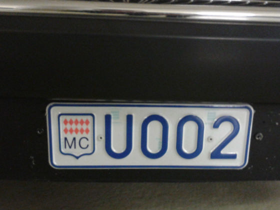 monaco licence plate