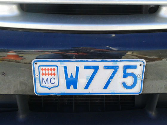 monaco licence plate