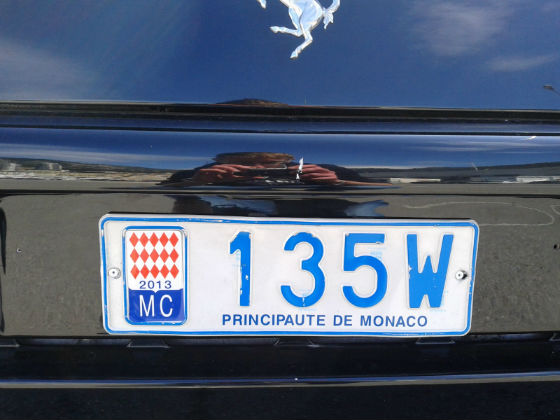 monaco licence plate