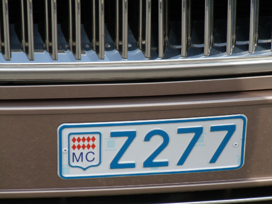 monaco licence plate