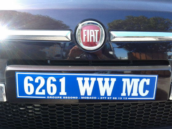 monaco licence plate