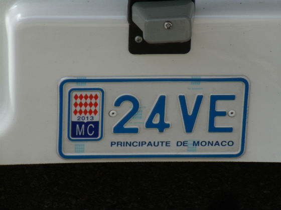 monaco licence plate