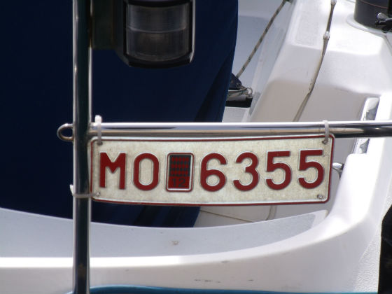 monaco licence plate