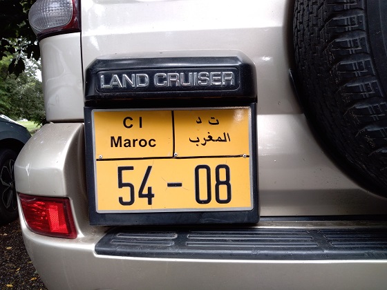 morocco license plate