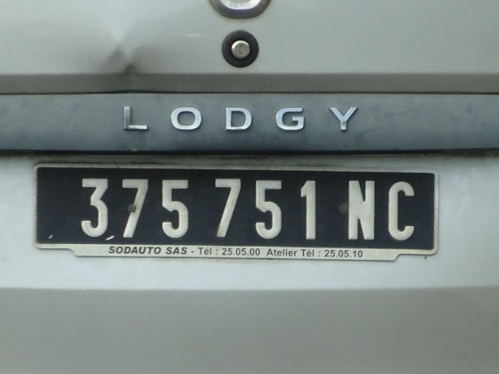 new caledonia license plate