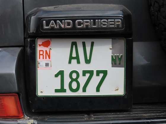 niger license plate