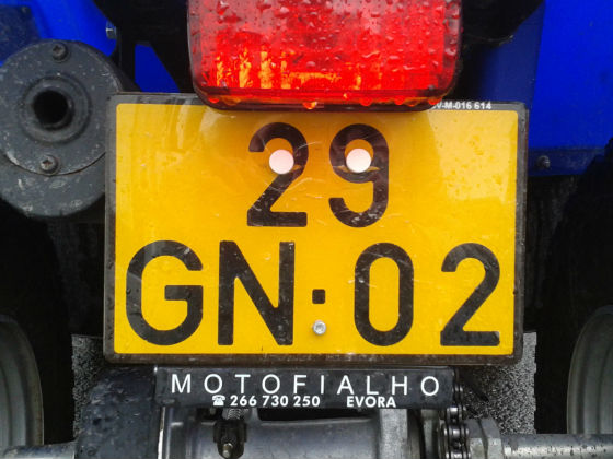 portugal licence plate