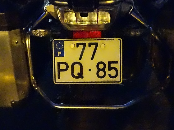 portugal license plate