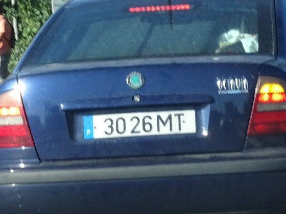 portugal license plate