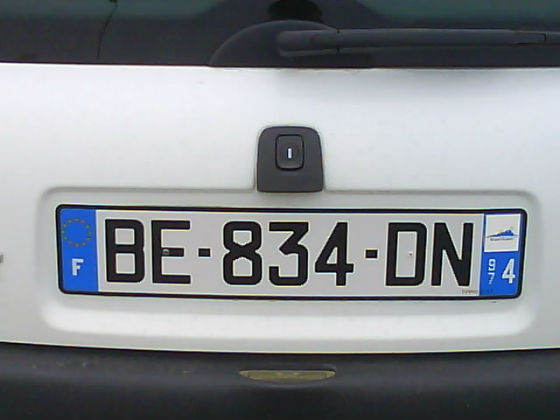 reunion licence plate