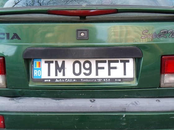 romania license plate