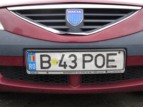 romania license plate