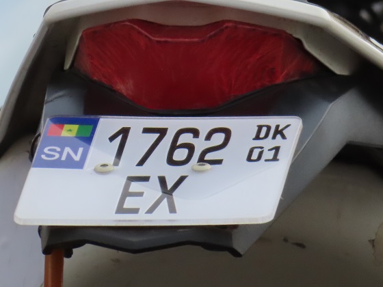 senegal license plate