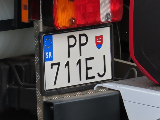 slovakia license plate