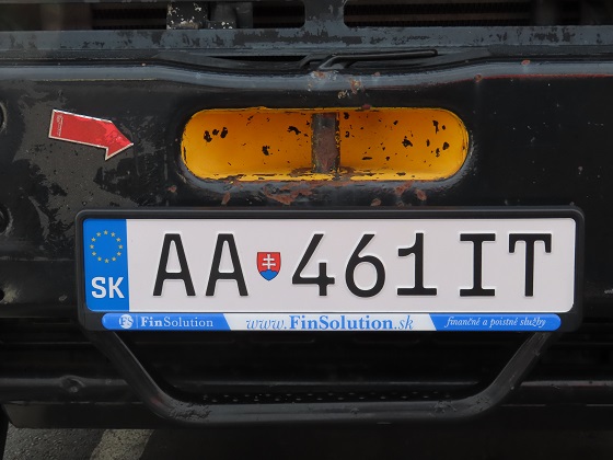 slovakia license plate
