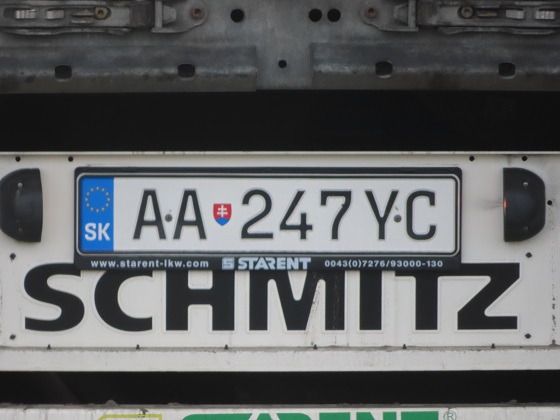 slovakia license plate