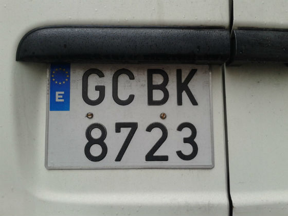 spain license plate