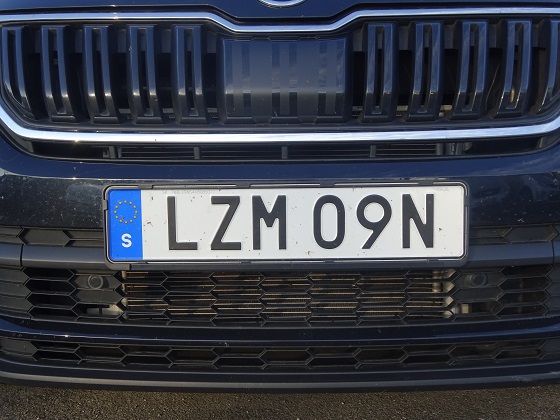 sweden license plate