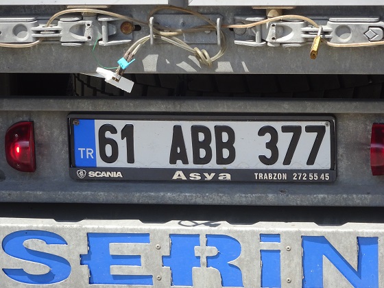 turkey license plate