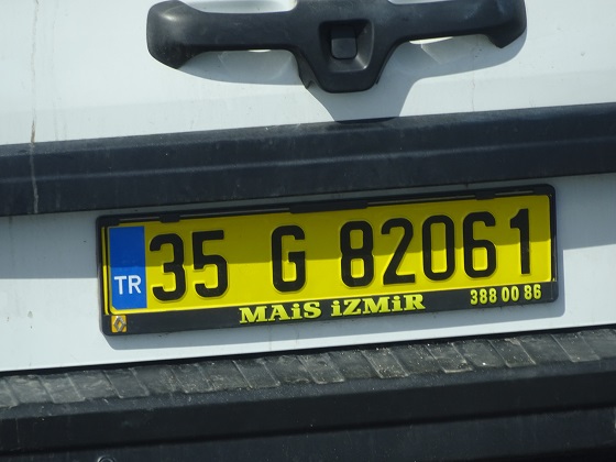turkey license plate