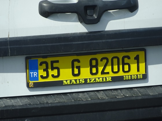 turkey license plate