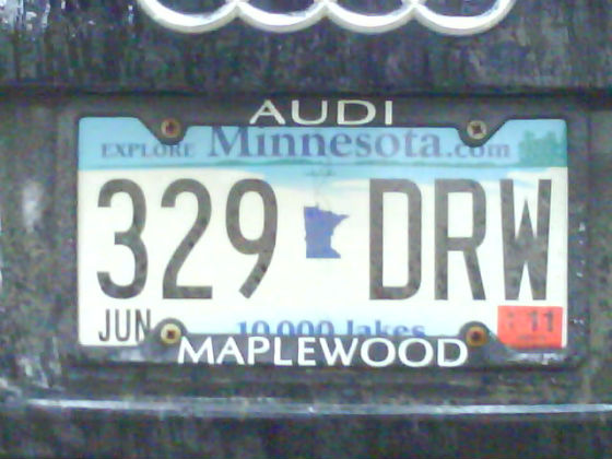 united states minnesota licence plate