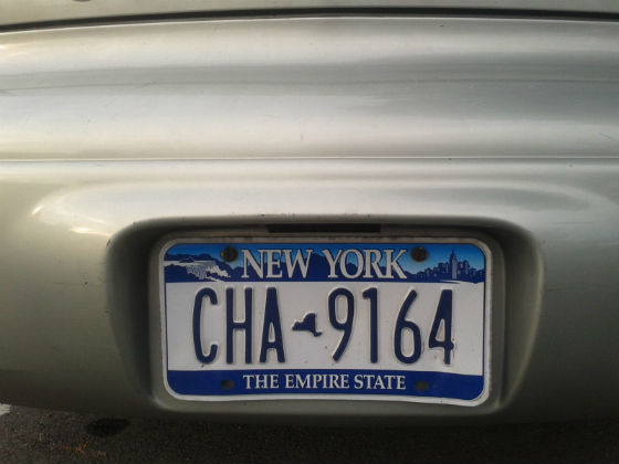 united states new york license plate