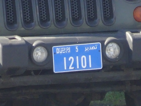 united arab emirates dubai license plate