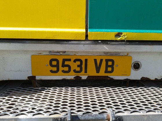 united kingdom license plate