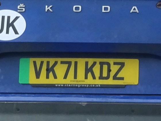 united kingdom license plate