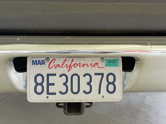 united states california license plate