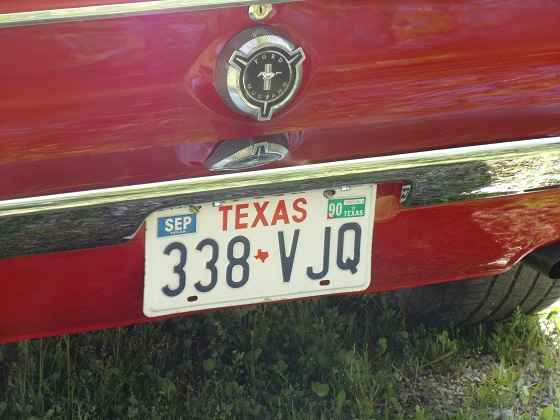 united states texas license plate