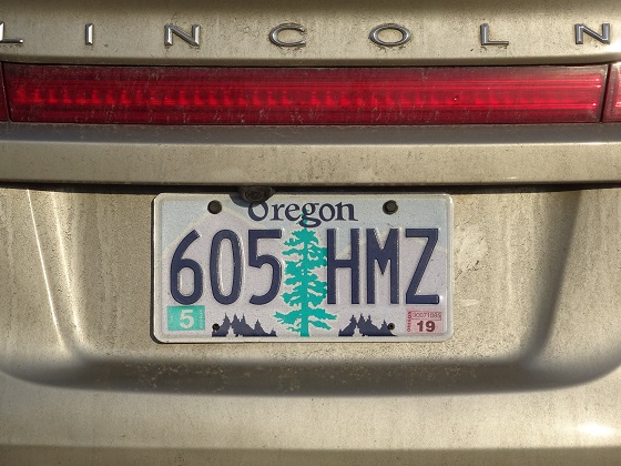 united states oregon license plate